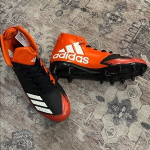 New Adidas Men's Freak X Carbon Mid Football Cleats sz 10 orange black
